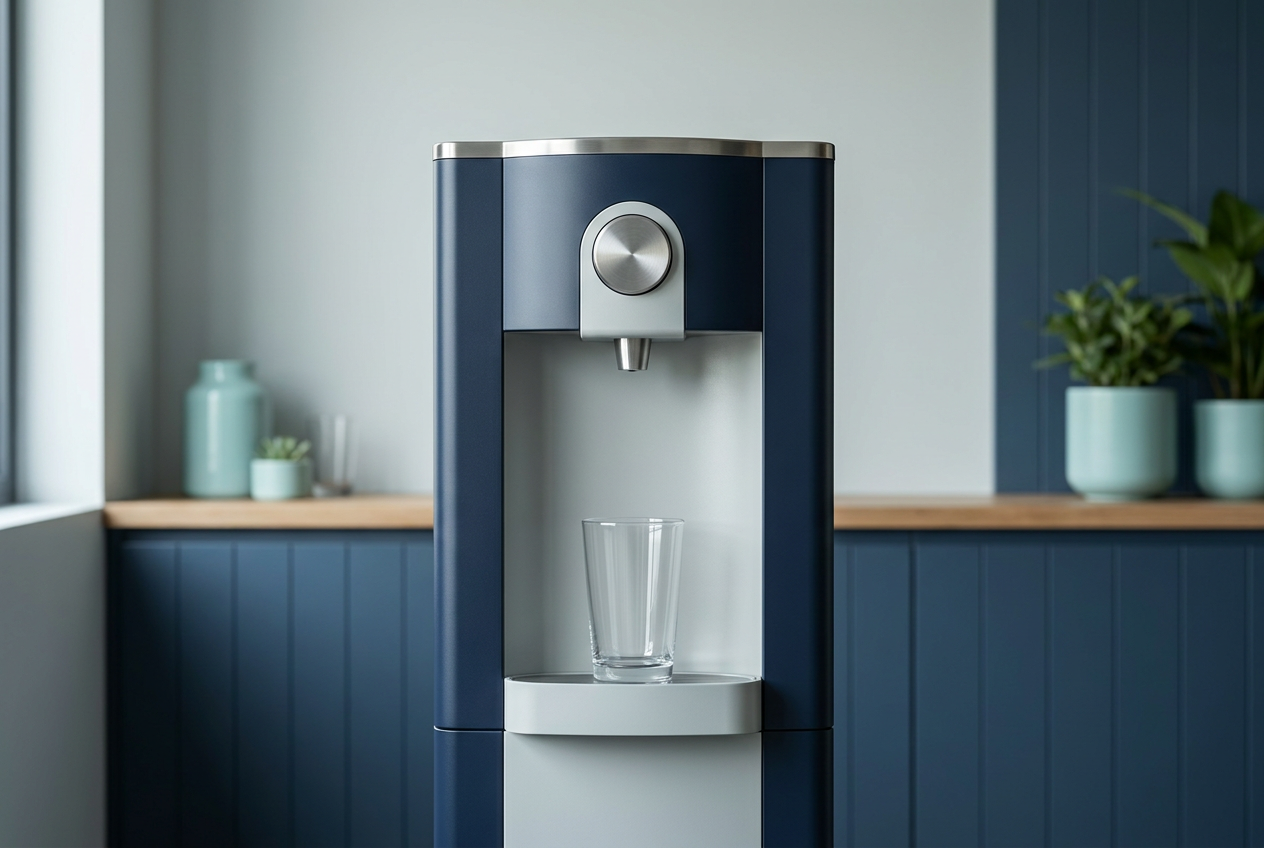 Illustrative Darstellung zum Ratgeberthema Gewerbliche Wasserspender: Systeme, Bedarf und Angebote einordnen